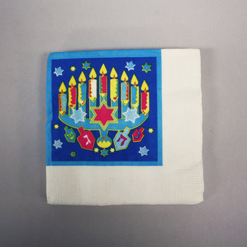 Rite Lite 10905 Menorah Lights Beverage Napkins  10 in.  Pack of 48