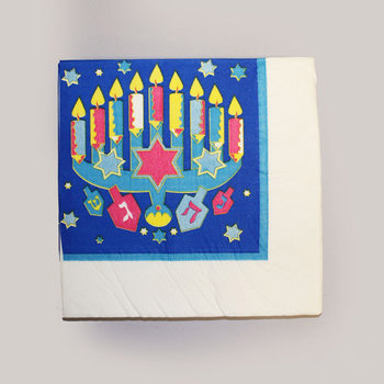 Rite Lite 10906 Menorah Lights Lunch Napkins  13 in.  Pack of 48