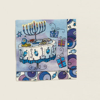 Rite Lite 20405 The Gift of Chanukah Beverage Napkin  10 in.#44; 16Package  Pack