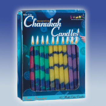 Rite Lite C4M Decorative Chanukah Candles Multicolor Pack of 24