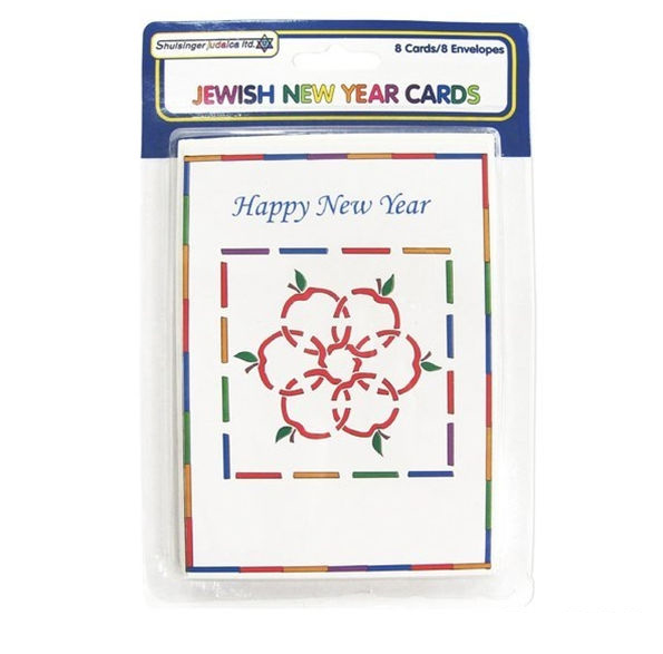Rite Lite JP5193 Jewish New Year Card Package 8 Cards and Envelopes Pack of 6