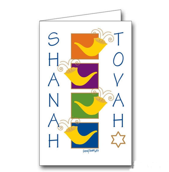 Rite Lite JP5208 Jewish New Year Card Package 8 Cards and Envelopes Pack of 6