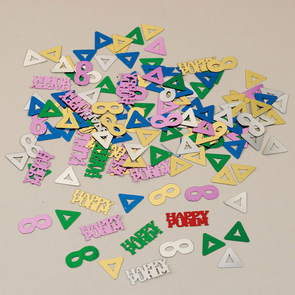 Rite Lite TYP13050 Happy Purim Confetti Purim Shapes Pack of 12