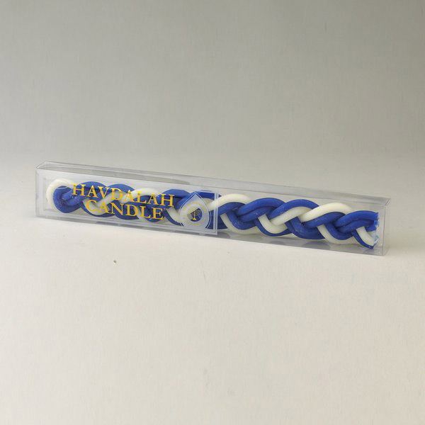 Rite Lite H7 Havdalah Candle Flat Blue and White Pack of 12