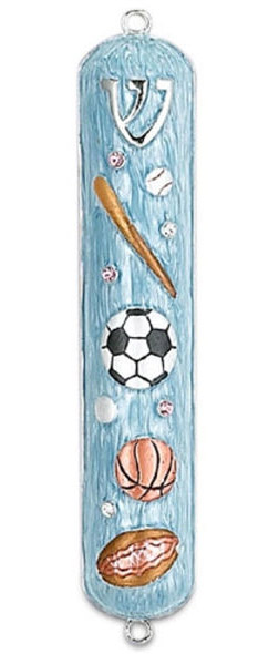Rite Lite MZE3 Sports Enameled Mezuzah with Rhinestones 5 in.