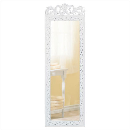 33666 Elegant White Wall Mirror