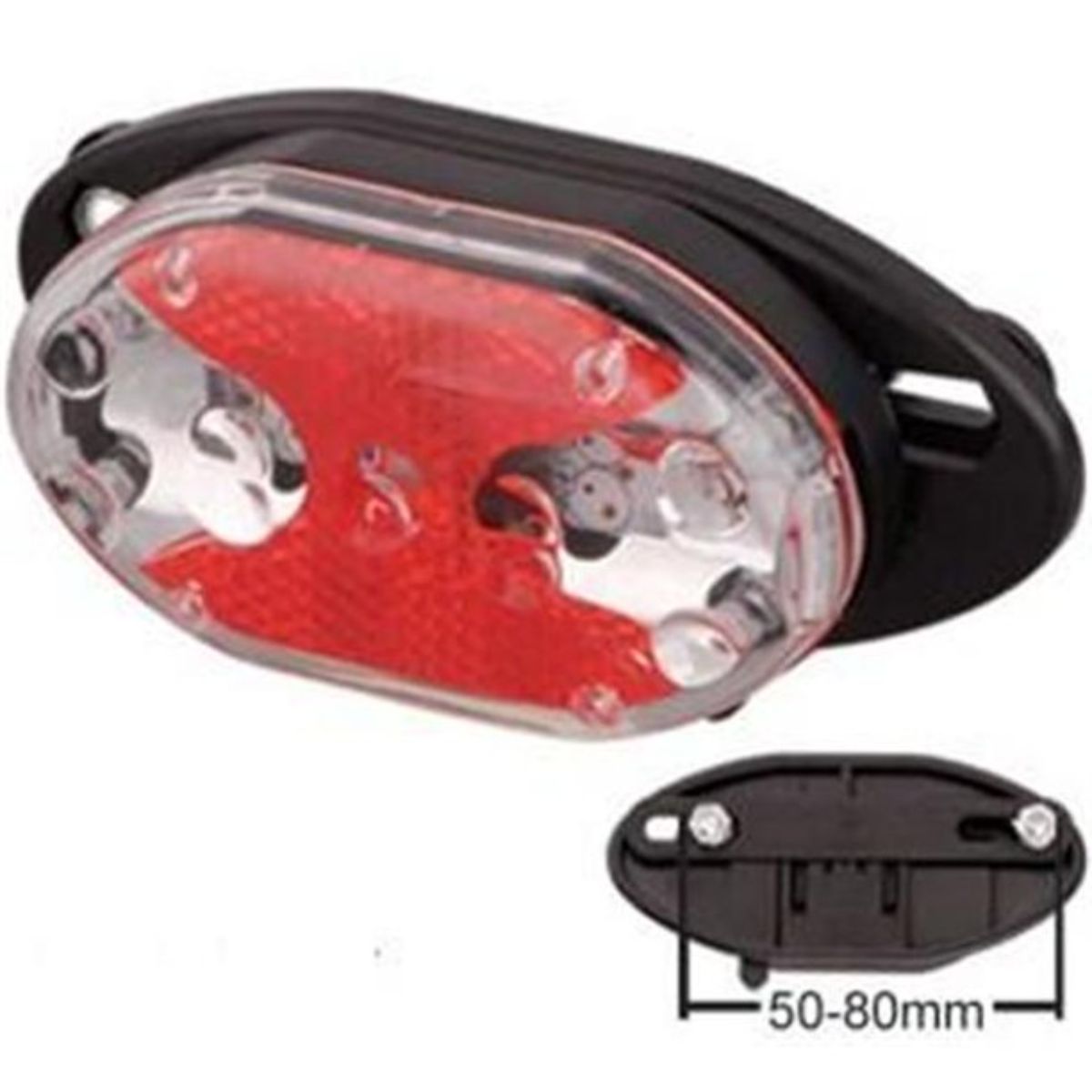 5 Led Reflective Taillight With Carrier Fit