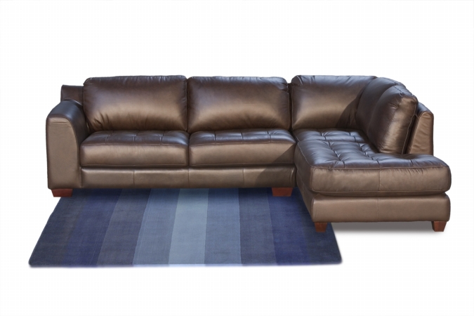 Diamond Sofa ZENRF2PCSECTM Zen Collection Right Facing Chaise 2PC Sectional by Diamond Sofa Mocca