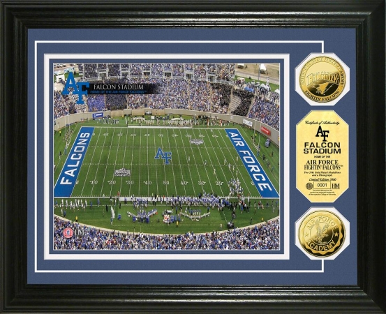Highland Mint PHOTO2837K United State Air Force Academy Falcon Stadium 24KT Gold Coin Photomint