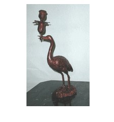 Candlestick Left Bird Bronze
