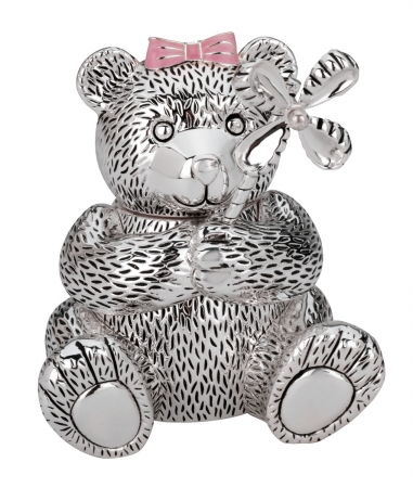 Reed  Barton 625 Girl Bear with Pinwheel Bank