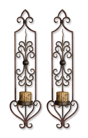 Uttermost 20987 Privas#44; Wall Sconces#44; Set of 2  Metal