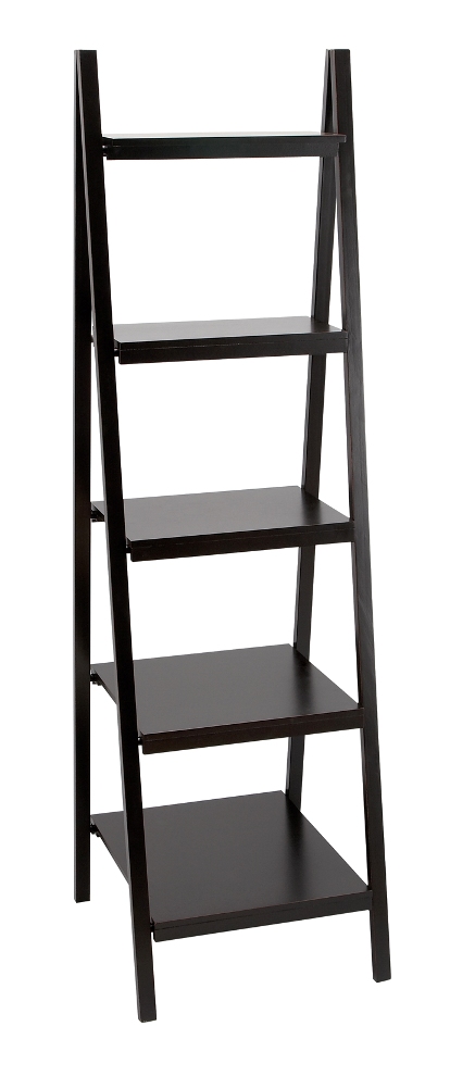 Benzara 96158 66 in. H Wood Ladder Bookcase