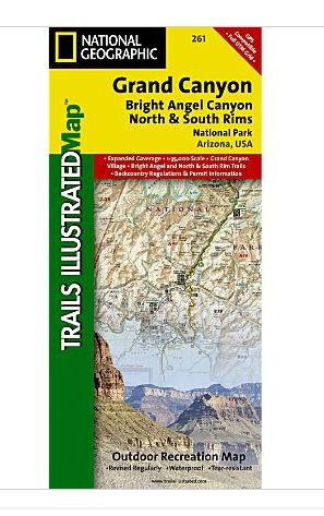 Maps Ti00000261 Grand Canyon- Bright Angel Canyon/north And South Rims