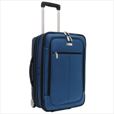 Travelers Choice TC0424N 21 in. Siena Hybrid HardShell Rolling Garment Bag Upright in Navy