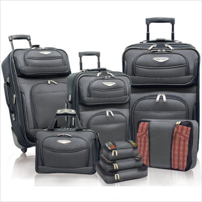 Traveler's Choice Ts6950g-xx 8-piece Amsterdam Ii Luggage Set In Gray