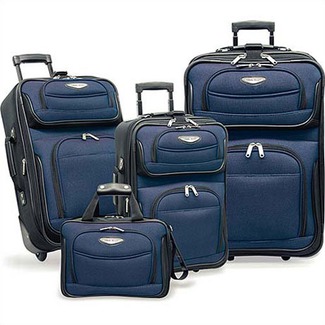 Traveler's Choice Ts6950n-xx 4-piece Amsterdam Ii Luggage Set In Navy