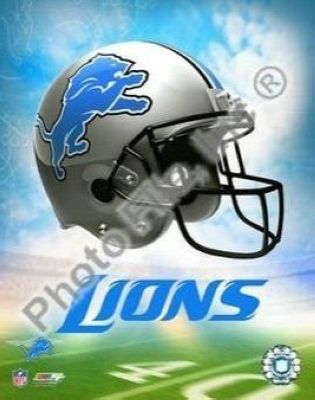 All About Autographs AAA10757 Detroit Lions NFL 8x10 Photograph Team Logo and Football Helmet Collage