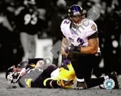 All About Autographs AAA11300 Ray Lewis Baltimore Ravens NFL 8x10 Photograph Spotlight