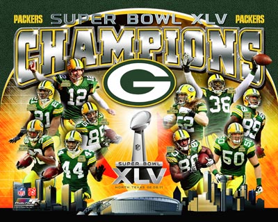 All About Autographs AAA11588 2011 Green Bay Packers NFL 8x10 Photograph Super Bowl XLV Champions Collage