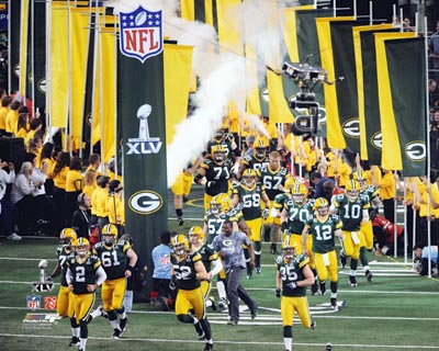 All About Autographs AAA11589 2011 Green Bay Packers NFL 8x10 Photograph Super Bowl XLV Team Introduction