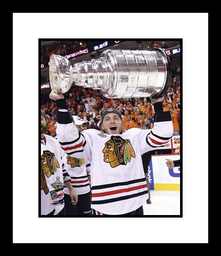 All About Autographs AAA21411 Patrick Kane Chicago Blackhawks NHL Framed 8x10 Photograph with 2010 Stanley Cup Trophy