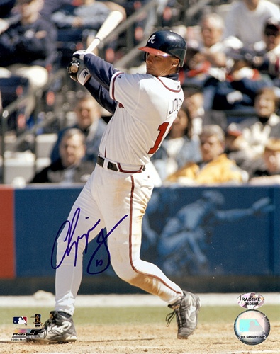 All About Autographs AAA76281 Chipper Jones Atlanta Braves MLB Hand Signed 16x20 Photograph White Jersey