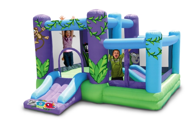 Kw-zoo-03r Zoo Park Inflatable Bouncer With Ball Pit