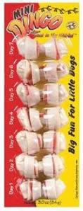 Dingo USA 03430020 Dingo USA Mini 7pk White 2.5in Dog Bone 3oz