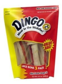 Dingo USA 03495008 Dingo White Large 10.5oz 3pack Value Bag