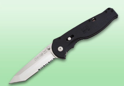 FSAT98-CP Flash II Tanto- Partially Serrated with Clam Pack