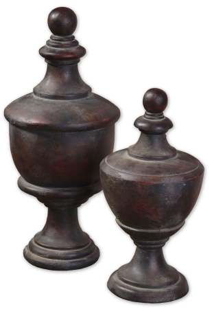 Uttermost 19267 Gracelyn#44; Finials#44; Set of 2  Resin