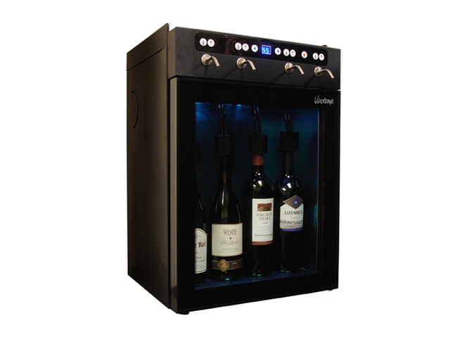 Vt-winedisp4 4-bottle Wine Dispenser - Black