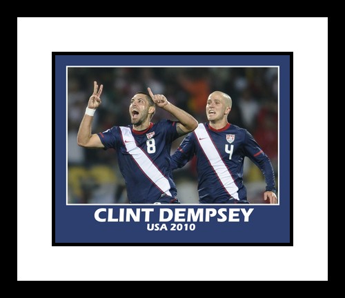 All About Autographs AAA-21457 Clint Dempsey USA Framed 8x10 Photograph 2010 World Cup vs England