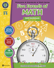 Classroom Complete CC3211 Five Strands of Math - Drills Big Book - 3-5