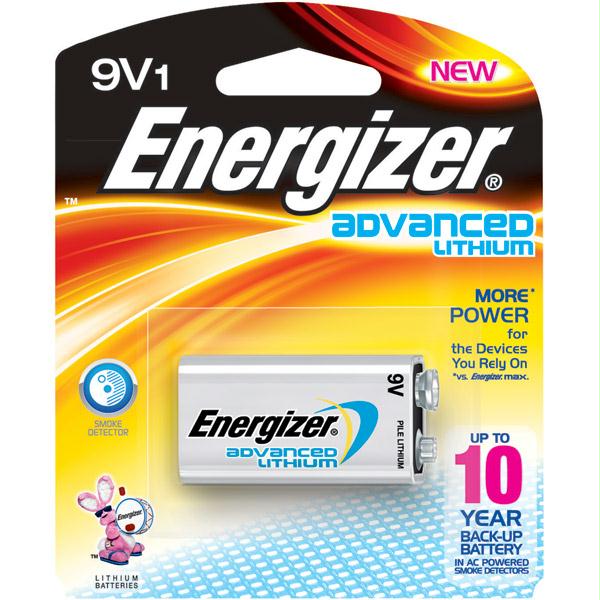 Energizer 9V Industrial Lithium Battery For Smoke Detectors