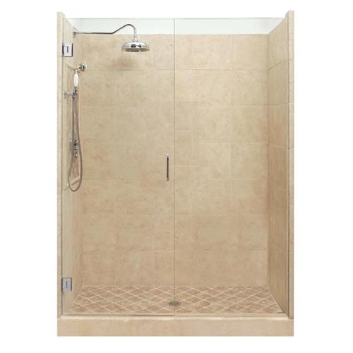 American Bath Factory P212529PCH 60in.W X 36in.D Grand Shower Package with Chrome Accessories