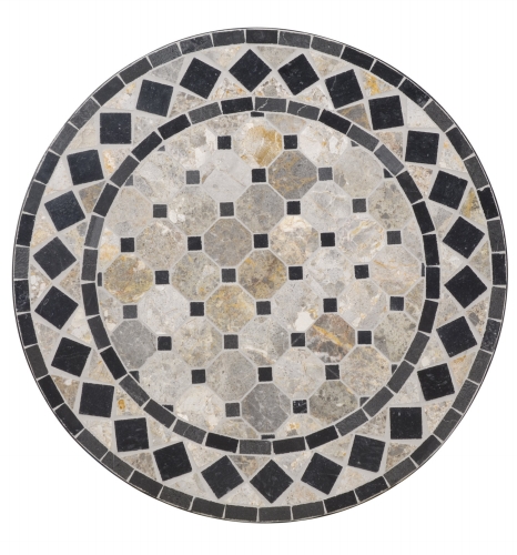 Home Style 560534 Marble Bistro Table Black  Gray Finish