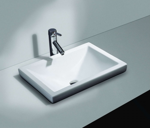 Ps-111 Vitreous China Semi Recessed Sink