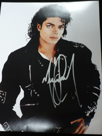 Powers Collectibles 15301 Signed Jackson Michael 11x14 Photo
