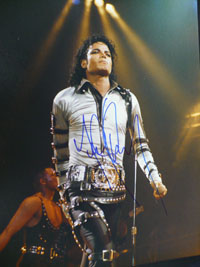 Powers Collectibles 16442 Signed Jackson Michael 11x14 Original Concert Photo Photo
