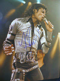 Powers Collectibles 16443 Signed Jackson Michael 11x14 Original Concert Photo Photo