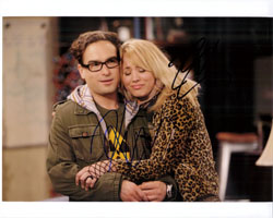 Powers Collectibles 14465 Signed Big Bang Theory The Johnny Galecki Kaley Cuoco 8x10 By Johnny Galecki and Kaley Cuoco Photo
