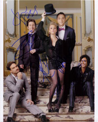 Powers Collectibles 16683 Signed Big Bang Theory The 8x10 By Jim Parsons Johnnyh Galecki Kaley Cuoco Simon Helberg and Kunal Nayyar Photo