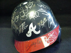 Powers Collectibles 2202 Signed Braves Atlanta 2006 Full Size Authentic Helmet By The 2006 Atlanta Braves Team