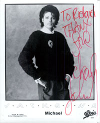 Powers Collectibles 15765 Signed Jackson Michael 8x10 BW P Early Signature Photo