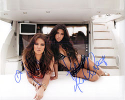 Powers Collectibles 16783 Signed Kardashian Sisters Khloe Kourtney 8x10 By Khloe and Kourtney Kardashian Photo
