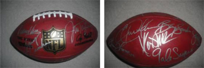 Powers Collectibles 99913181 Signed Pittsburgh Steelers Legends Football Hamm Harris +10