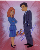 Powers Collectibles 13215 Signed XFiles David Duchovny Gillian Anderson 8x10 By David Duchovny and Gillian Anderson Photo