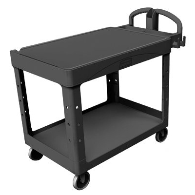 640-4525-bla 500 Lb Capacity Flat Shelf Cart Black